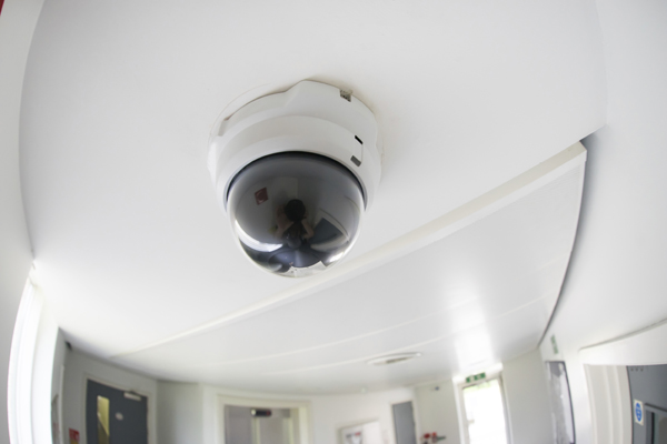 Security, CCTV camera in office building